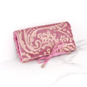 Beautiful Paisley Pink Velvet Jewellery Wrap